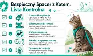 Jak nauczyć kota chodzić na smyczy: lista kontrolna. Kot w szelkach i na smyczy, gotowy na bezpieczny spacer.